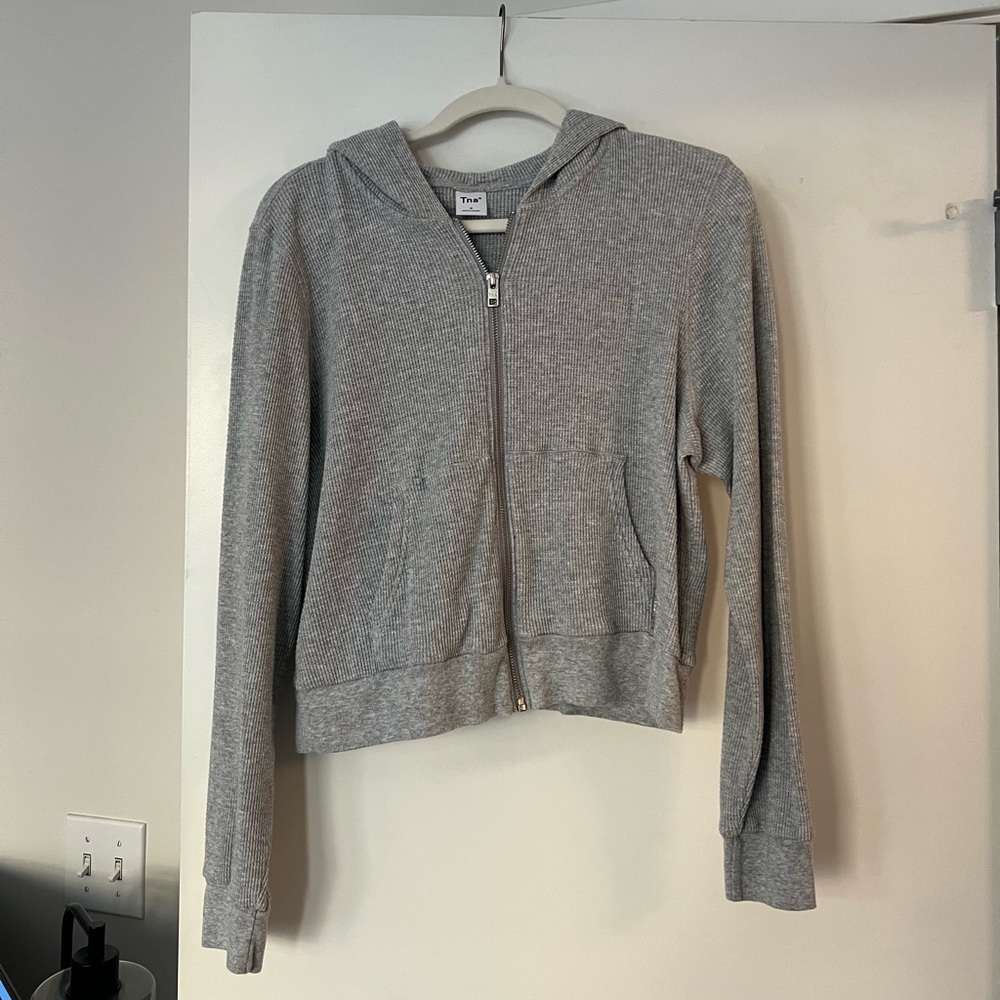 Aritzia Waffle Zip-up